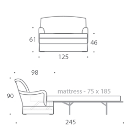 1.5 Seater Sofa Bed