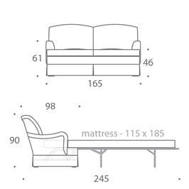 2 Seater Sofa Bed