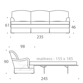 3.5 Seater Sofa Bed