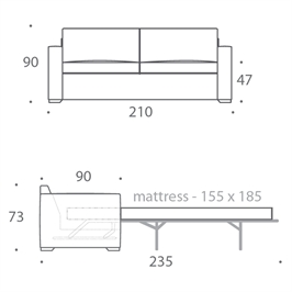 3 Seater Sofa Bed