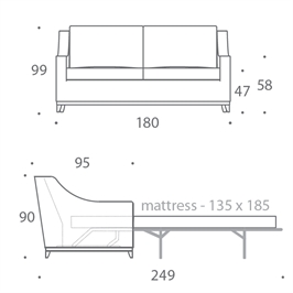 2.5 Seater Sofa Bed