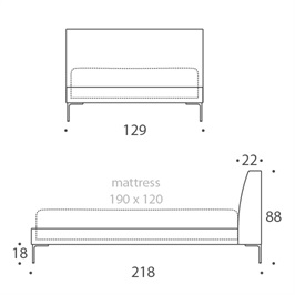 Small double bed