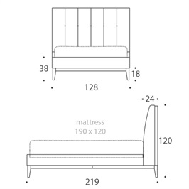 Small double bed