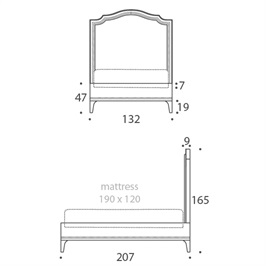 Small double bed