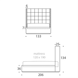 Small double bed