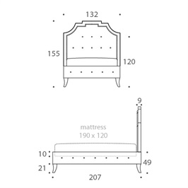 Small double bed